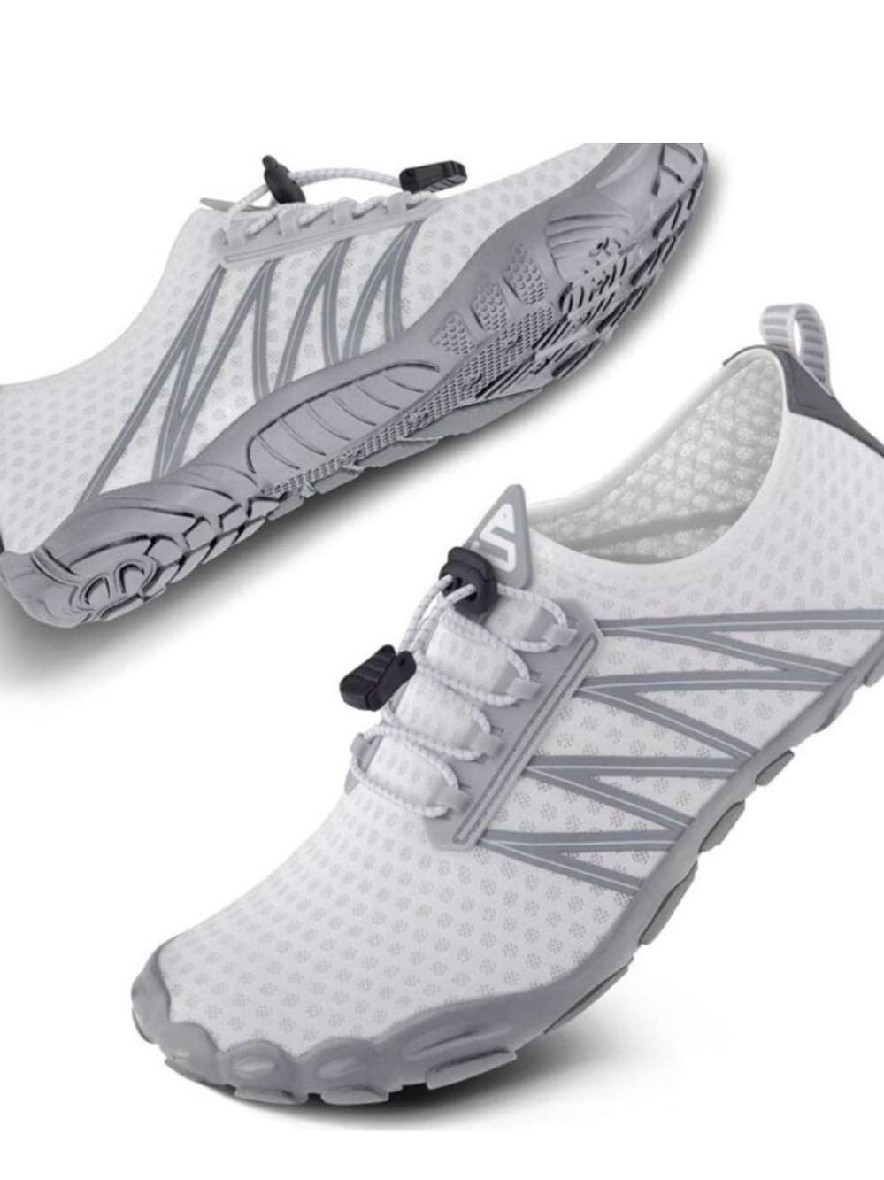 NWOT Lightweight Water Shoes in White and Gray